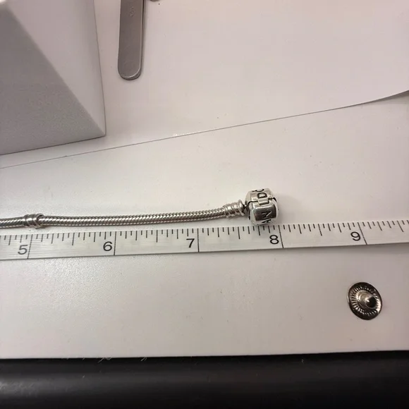 Authentic Pandora Sterling Silver Snake Chain Bracelet 8”